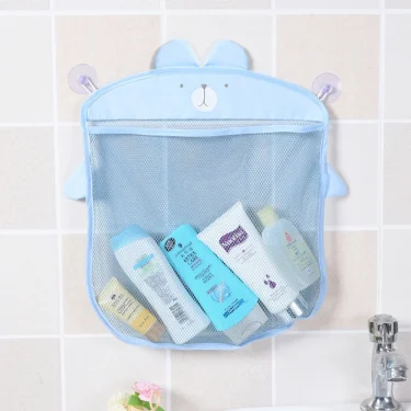 New Baby Bathroom Mesh Bag Sucker Design For Bath Toys Kids Basket Cartoon Animal Shapes Cloth Sand Toys Storage Net Bag 3