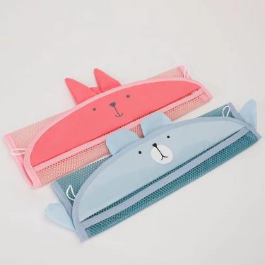New Baby Bathroom Mesh Bag Sucker Design For Bath Toys Kids Basket Cartoon Animal Shapes Cloth Sand Toys Storage Net Bag
