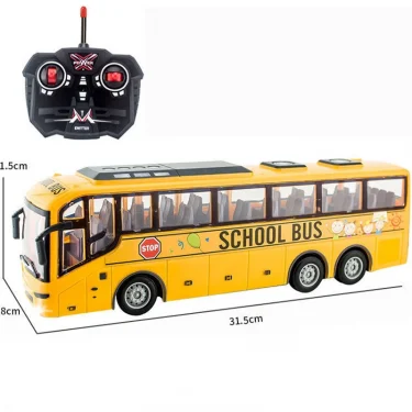 Rc Large Electric Bus Radio Controlled Car Tour Bus School Bus Model With LED Radio Control Machine Boy Toy Christmas Gift 6