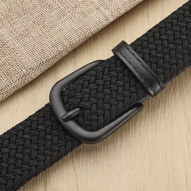 Men's Elastic Belt Stretch Women Waist Belts Fashion High Quality Waistband Ladies Trend Working Brown Belt DT115 5
