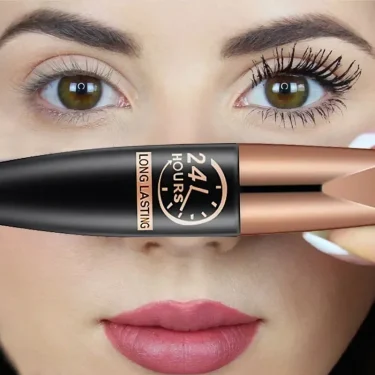 5D Waterproof Mascara Lengthens Eyelashes Extension Black Silk Fiber Mascara Female Makeup Cosmetic Waterproof Mascara 2
