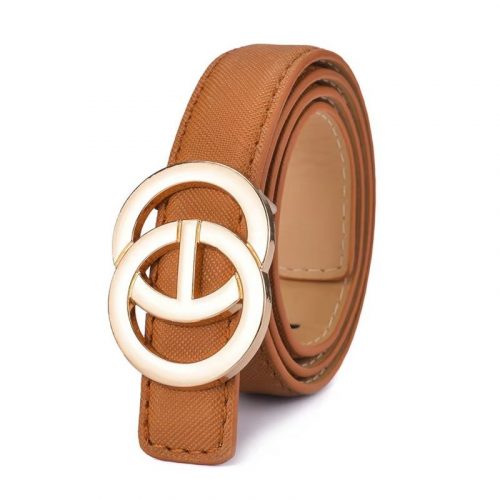 New Fashion Children's Belts Smooth Metal Buckle Crocodile Pattern Waistband Boys Girls Luxury Designer High Quality Jeans Belt