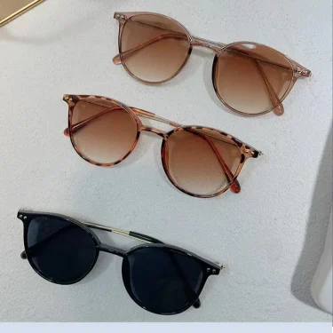 New Style Round Frame Sunglasses Unisex UV-proof Sun Glasses Eyewear Women Outdoor Travel Goggle Eye Production Sun Shades 5