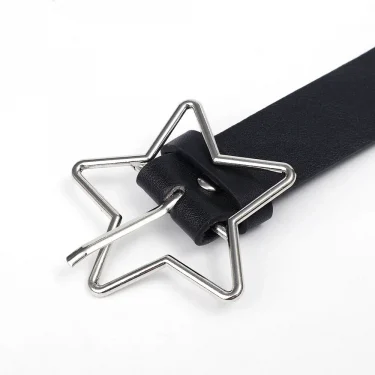 Star Eye Rivet Belt Goth Style Double Pin Buckle Man/woman Fashion Casual Punk Style Pu Leather Waistband for Jeans Y2K Belt 5