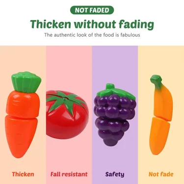 Children Toys Cutting Fruits and Vegetables Set for Kids Pretend Play Simulation Kitchen Toy Montessori Baby Toys for Girls Boys 3