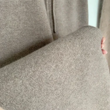 Autumn and Winter New High-waisted Loose Wool Knitted Wide-leg Trousers for Women To Wear Straight Leg Wide-leg Moped Trousers 2