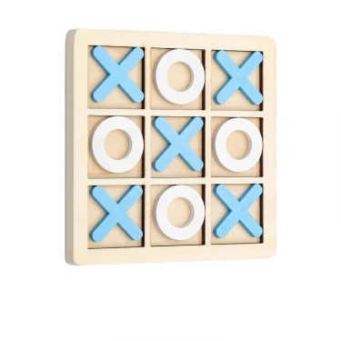 Solid Wooden Tic Tac Toe Board Game - Perfect for Family Fun and Backyard Entertainment! 3