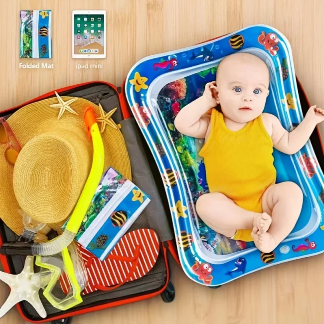 Infinno Inflatable Tummy Time Mat Premium Baby Water Play Mat for Infants and Toddlers Baby Toys 4
