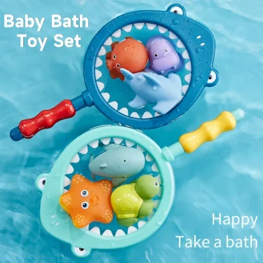 Children Bath Toys Indoor And Outdoor Swimming Pool Beach Parent-child Interactive Catch Fish Game Toys Water Floating Fish Toys 3