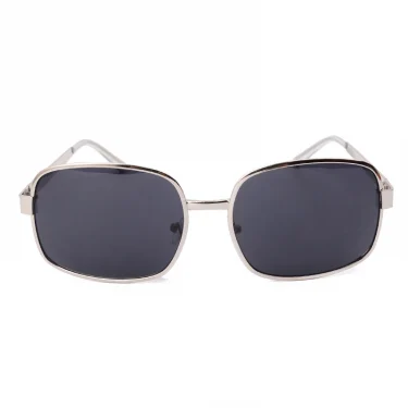 Men's and women's new fashion trend street summer sun shading beach tourism metal round frame gray fashion glasses: with box 1
