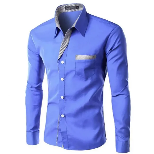 Hot Sale New Fashion Camisa Masculina Long Sleeve Shirt Men Slim fit Design Formal Casual Brand Male Dress Shirt Size M-4XL 4