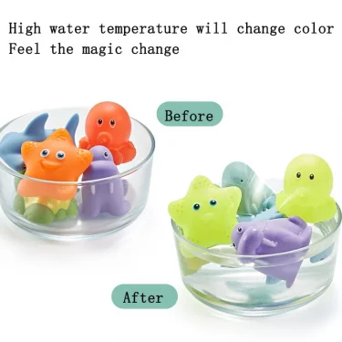 Baby Bath Toys Bathtub Colorful Toys Waterproof Bath Toys for Toddler Infant Boys Girls 0~3years Gift 5