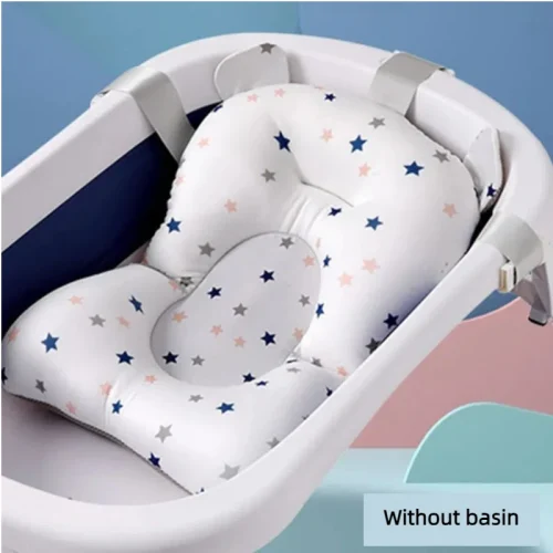 Baby Bath Seat Support Mat Infant Anti-Slip Soft Comfort Body Cushion Foldable Baby Bath Tub Pad Chair Newborn Bathtub Pillow 1