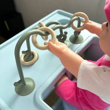 1pcs Silicone children's silicone tabletop toys, bead wrapped baby early education puzzle game toys 1