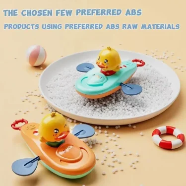 1 Pc Little Yellow Duck Kayak Toy Swimming Pool Bathroom Toy Classic Water Toy Cute Bath Toys Cartoon Little Yellow Duck Boatin 3