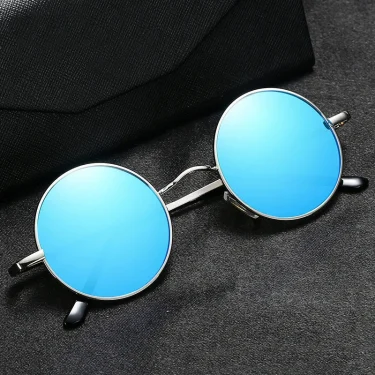 RUOBO Retro Polarized Round Metal Frame Sunglasses Eyewear For Men and Women Driving Fishing Brand Designer Sun Glasses UV400 3