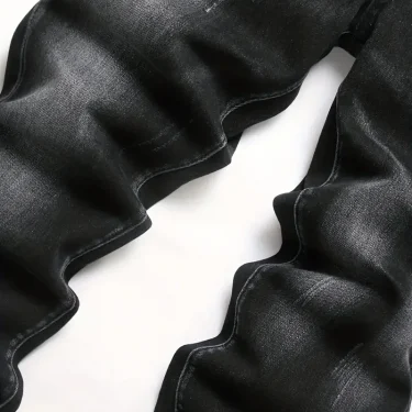 Men's Stretchy Denim Jeans For Men Simple Slim Casual Straight Fashion Classic Pants Cargo Denim Jeans Solid Streetwear Trousers 3