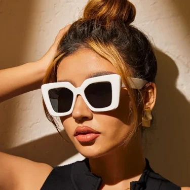 New Vintage Sunglasses Women Men Square Big Frame Sun Glasses Female Brand Designer Retro Shades Fashion Cat Eye Oculos De Sol ﻿ 2