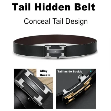 Fashion Business Men'S Belt Genuine Luxury Brand Belt Metal Buckle Belt High-Quality Leather Soft Belt With Cargo Pants Jeans 4