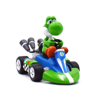 Super Mario Bros Karting Luigi Bowser Princess Peach Yoshi Toad Action Figure Toys Pull Back Car Anime Game Doll Gifts for Kids 6