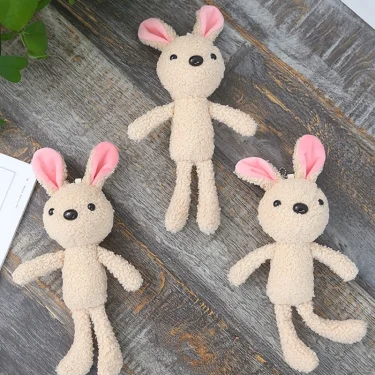 Cute Stuffed Animal Small Bunny Bear Plush Fashion Backpack Decorations Kids Gift Handbag Charm Neonatal Photography Accessories 3
