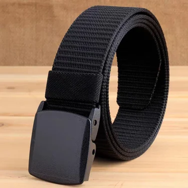 Classic Men Women Belts Military Nylon Adjustable Belt Outdoor Travel Tactical Waist Belt with Plastic Buckle for Pants 2