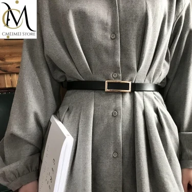 Genuine Leather Belts For Women Belt Female Metal Buckle Belt Straps Waistband For Jeans Dress 2
