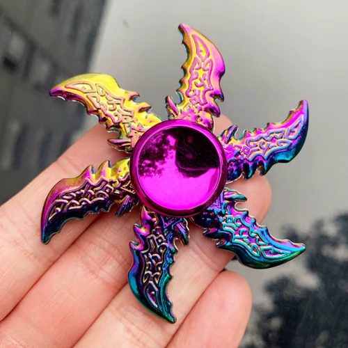 Dragon Wings Hand Spinner High Speed Low Noise Fingertip Gyro Alloy Anti Pressure Metal Rainbow Finger Spinner Children Toys