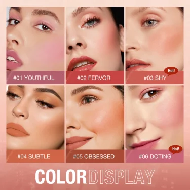 O.TWO.O Lipstick Blush Stick 3-in-1 Eyes Cheek and Lip Tint Buildable Waterproof Lightweight Cream Multi Stick Makeup for Women 5