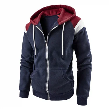 Men's Hoodie Fleece Cool Casual Winter Apparel Hoodies Sweatshirts Casual Sports Cardigan Long Sleeved Zipper Top Men Clothing 5