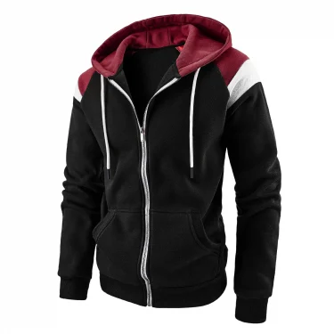 Men's Hoodie Fleece Cool Casual Winter Apparel Hoodies Sweatshirts Casual Sports Cardigan Long Sleeved Zipper Top Men Clothing 6