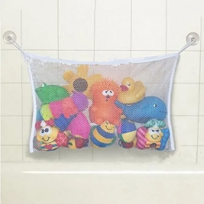 Baby Bathroom Mesh Bag Child Bath Toy Bag Net Suction Cup Baskets 2
