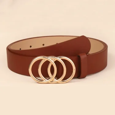 Waist Decoration Fashion Versatile Leather Stylish Belt Casual Luxury Design Slide Buckle Belt Simple Waistband For Women Girl 5