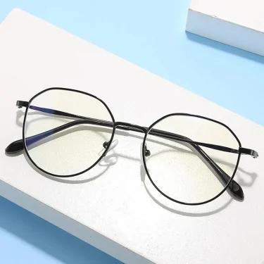 Metal Round Anti Blue Light Glasses Women Men Classic Square Eyeglasses Frames Transparent Computer Glasses Oculos Feminino 1