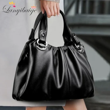Fashion Lady Crossbody Bag Luxury Genuine Leather Trend Women Shoulder Bags High Quality Vintage Large Capacity Handbag Bolsos 1
