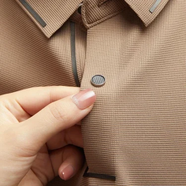 Men's New Polo Shirt Seamless Premium Luxury Cool Fabric Business Casual Golf Slim Fit Blouse Collar T-shirt 4