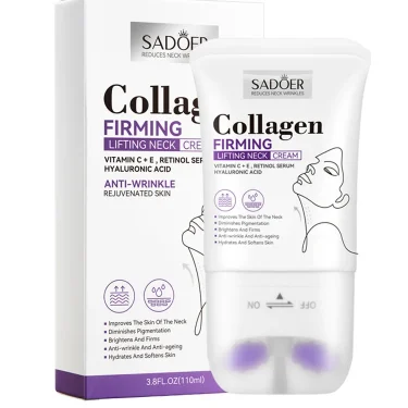 SADOER Collagen Firming Neck Cream Lifting Moisturizing Brightening Message Roller Neck Beauty Cream Necks Skin Care Products 6