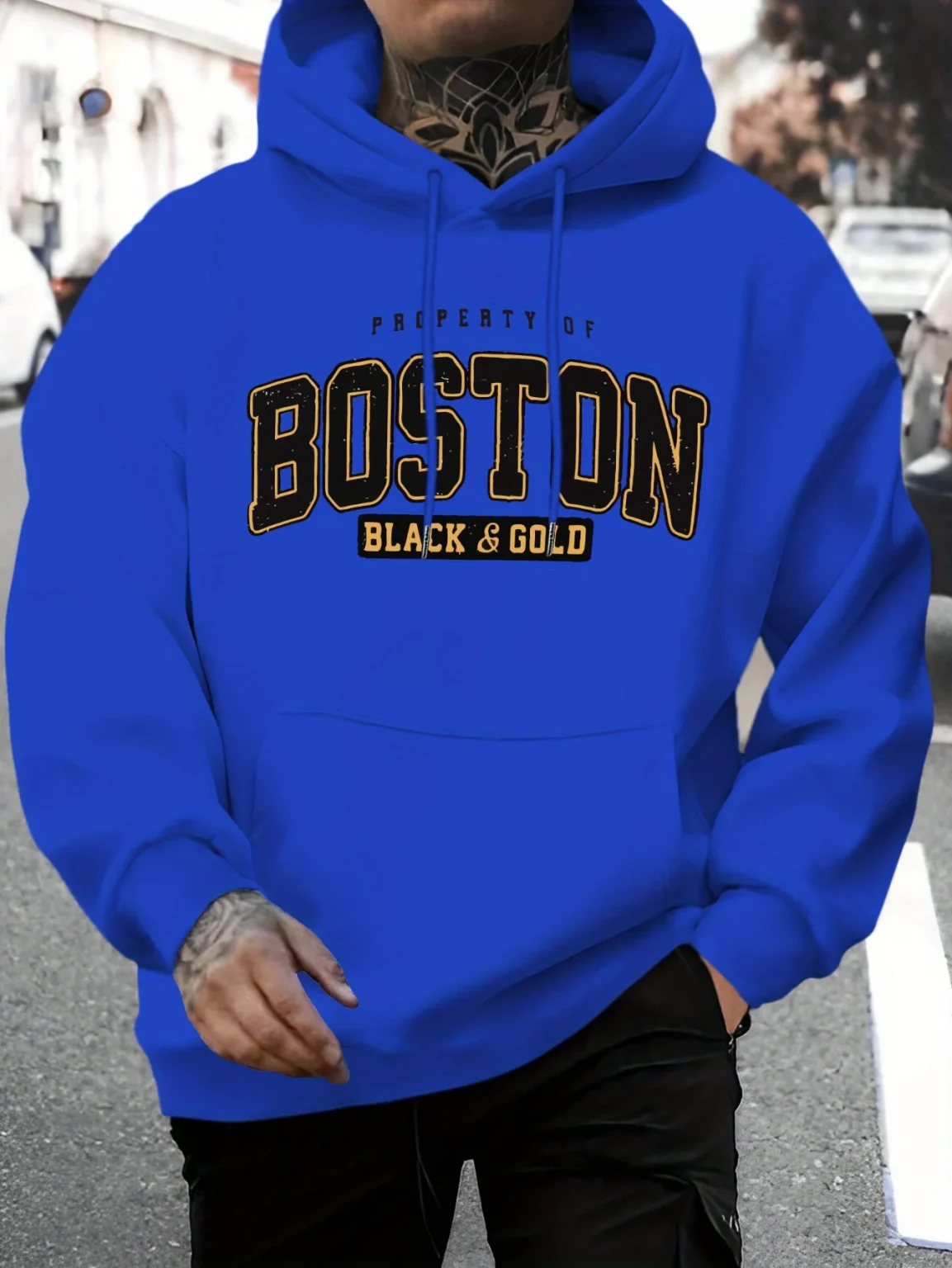 Autumn/Winter Boston Hoodie Design Men's Street Style Sportswear Autumn Casual Hoodie Fashion Round Neck Hoodie 4