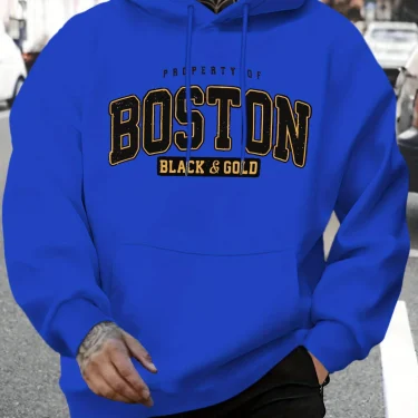 Autumn/Winter Boston Hoodie Design Men's Street Style Sportswear Autumn Casual Hoodie Fashion Round Neck Hoodie 4