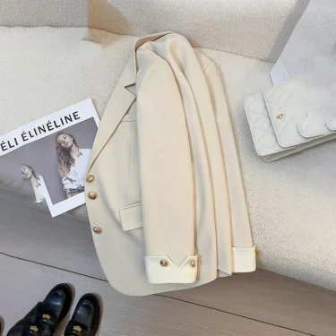 Autumn Winter Office Lady Blazer Jacket Women 2024 Fashion Long Sleeve Coat Woman Blazers Feminino New In Outerwears Casual 4