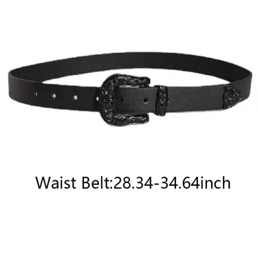 Women Belt Designer Belt Fashion Punk Cowboy Women's Trousers Belt for Jeans Belts for Lady Black Belts Waist Belts Strap ZX023 6