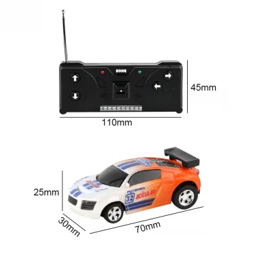 Coke Can Remote Control Car Battery Operated Remote Control Racing Vehicle LED Lights Mini RC Car with Roadblocks Christmas Gift 6