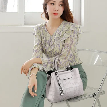 Genuine Leather Handbags For Women Hand-knitted Crossbody Shoulder Bags Designer 2023 Stone Pattern Ladies Tote Bag Sac A Main 4