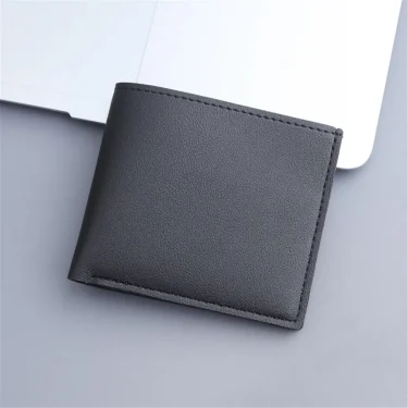 Men Short Pu Leather Wallets Vintage Thin Male Credit Card Holder Black Small Money Purses large capacity card holder Bag 3