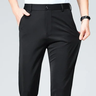 Men Suit Pants 2024 Elastic Slim Fit Dress Pants Business Solid Casual Loose Straight Leg Trouser Men Clothing Oversized 29-42 5