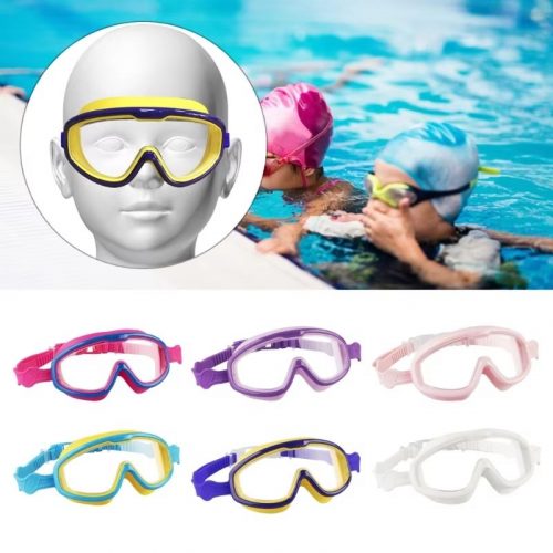 6Colors Children Safety Swimming Goggles Summer Pool Supplies 3D Design 180° Wide View Kid Underwater Eyewear for 8~13 Years Old