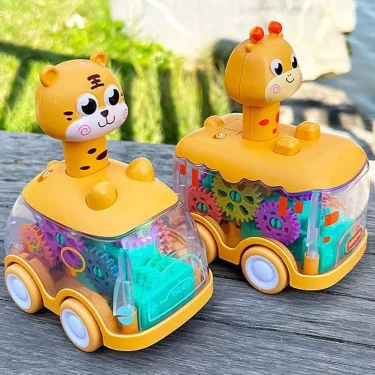Baby Animal Car Toys Toddler Press and Go Cars Pull Back Car Light Up Toys Wind-up Cars for Kids 1 2 Year Old Boy Birthday Gifts 3