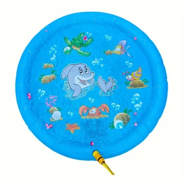 Children Play Spray Mat 100cm Beach Inflatable Water Sprinkler Pad Outdoor Game Toy Lawn Swimming Pool Mat Kids Toys 6