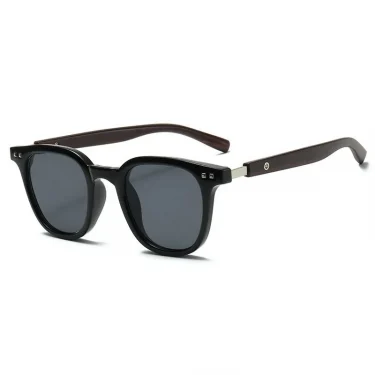 Unisex Fashion New Square Sunglasses Vintage Outdoor Ultralight Sunshade Glasses Men Women Large Wooden Frame UV400 Eyewear 6