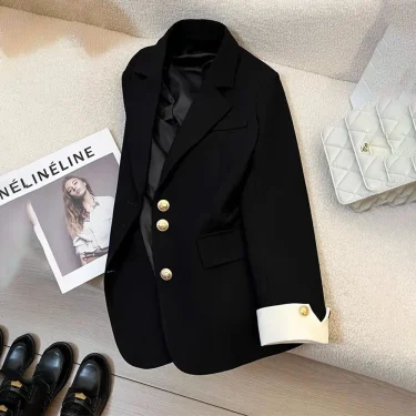 Autumn Winter Office Lady Blazer Jacket Women 2024 Fashion Long Sleeve Coat Woman Blazers Feminino New In Outerwears Casual 5